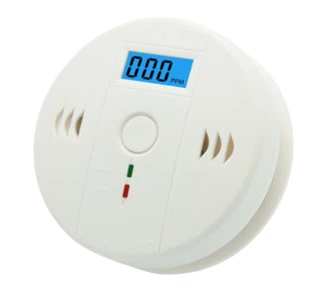 3*1.5V AA แบตเตอรี่บ้านเครื่องตรวจจับการรั่วไหลของก๊าซคาร์บอนมอนอกไซด์ CO พร้อมจอแสดงผล LCD